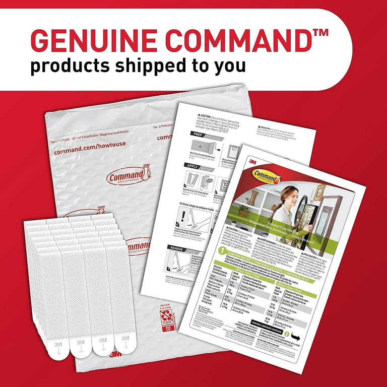 Command Large Picture Hanging Strips, White, Holds Up to 16 lbs, 14-Pairs, Easy to Open Packaging