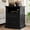 2-Black, variant on FANRAL Wood Nightstand with Charging Station for Bedroom,Farmhouse End Side Table with 2 Drawers for Living Room,Black Nightstand