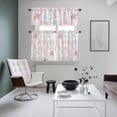 thumbnail image 4 of Red Aqua Coastal Kitchen Curtains Sets for Windows 36 Inch Length, Sea Turtle Nautical Coral Summer Beach Rod Pocket Window Treatments Tier Curtains and Valances Set for Bedroom/Bathroom, 4 of 8