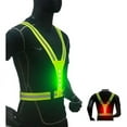 thumbnail image 2 of Safety Reflective Vest LED Running Light Adjustable Cycling Vest Night Warning Work Fishing Sports Vest (battery), 2 of 6