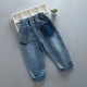 thumbnail image 3 of Odeerbi 1-8 Años Niñas Vaqueros Pantalón Vaquero Elástico Cintura Transpirable Con Bolsillo, 3 of 3