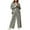 Black, variant on YUGYXL Casual Striped Sweatsuit for Women 2 Piece Outfits Pullover Loose Lapel V Neck Sweatshirt Wide Leg Pants Lounge Sets Black L