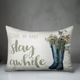 thumbnail image 3 of Creative Products Stay Awhile Rainboots 14x20 Spun Poly Pillow, 3 of 3