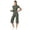 Army Green, variant on Womens 2 Piece Workout Sets High Waisted Tummy Control Crop Top Capri Leggings Stretchy Soft Activewear(Navy,S)