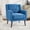 Blue, variant on Ebello Linen Accent Chair, Mid-Century Modern Upholstered Armchair with Thick Padded Seat for Living Room, Bedroom, Easy Assembly, Beige