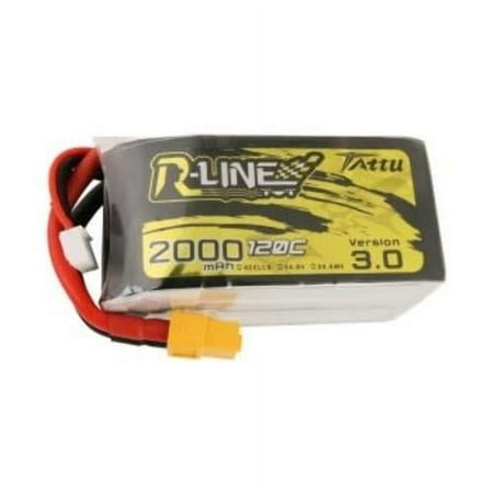 UPC: 0889551005999 | Tattu R-Line Version 3.0 2000mAh 14.8V 120C 4S1P Lipo Battery Pack with XT60 Plug