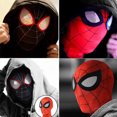 thumbnail image 3 of Máscara de Spiderman para adultos, Cosplay de Miles Morales, Peter Parker, casco de araña, accesorios de disfraz de Halloween, 3 of 5