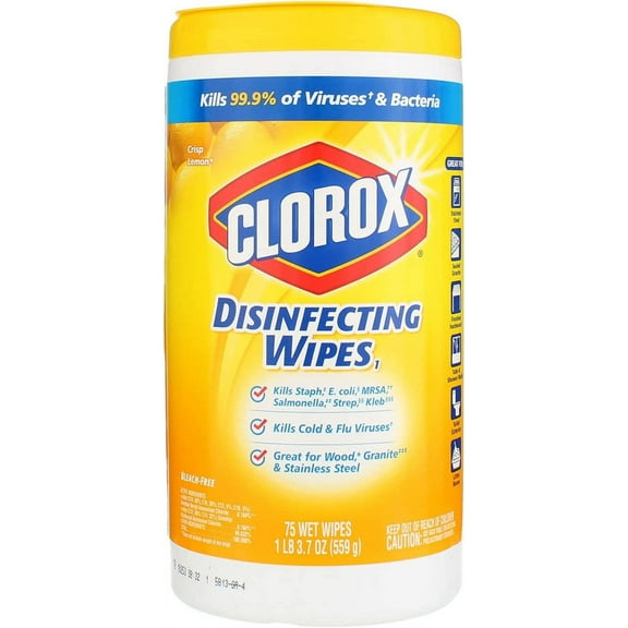Clorox Disinfecting Wipes Lemon 1 Pack of 75 Count