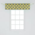 thumbnail image 2 of Ambesonne Lemons Window Valance, Citrus Motif Stripes Art, 42" x 12", Apple Green Charcoal Grey, 2 of 3
