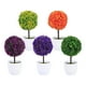 thumbnail image 2 of EeaseMX Bola de plantas artificiales, planta simulada, bonsái decorativo, bola de flores de plástico para decoración del hogar y el jardín (morado y rojo), 2 of 7