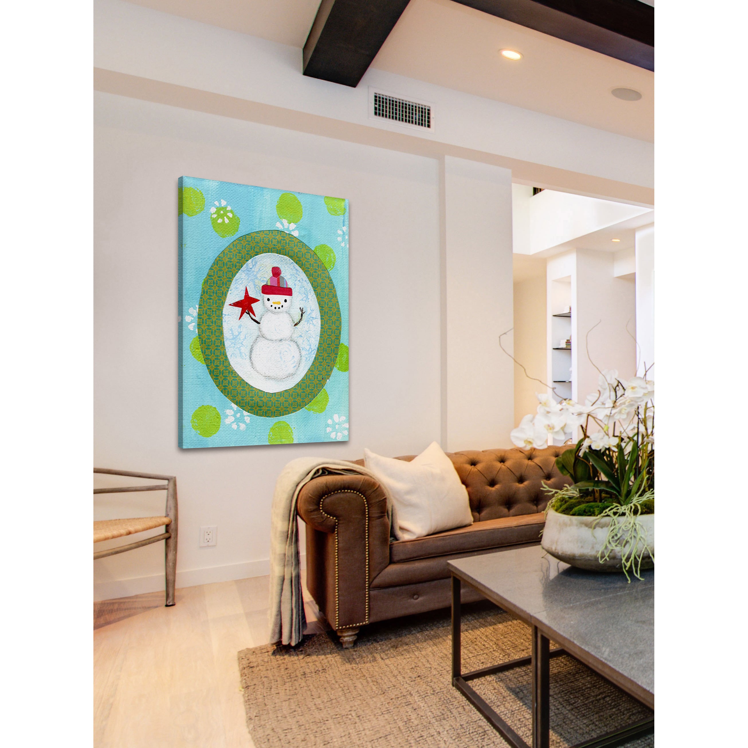 Marmont Hill "Red Star" by Jill Lambert Painting Print on Wrapped Canvas