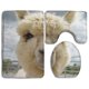 thumbnail image 1 of ABPHQTO Alpaca divertida Juego de alfombras de baño de 3 piezas Alfombra de baño Alfombra de contorno y tapa de inodoro, 1 of 2
