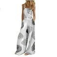 thumbnail image 2 of Babysbule Jumpsuit for Women Clearance Women Printing Jumpsuit Pajamas Casual Sling Wide Leg Long Pants, 2 of 4