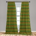 thumbnail image 5 of Ambesonne Kente Pattern Curtains, Tribal Colorful, Pair of 28"x95", Multicolor, 5 of 5