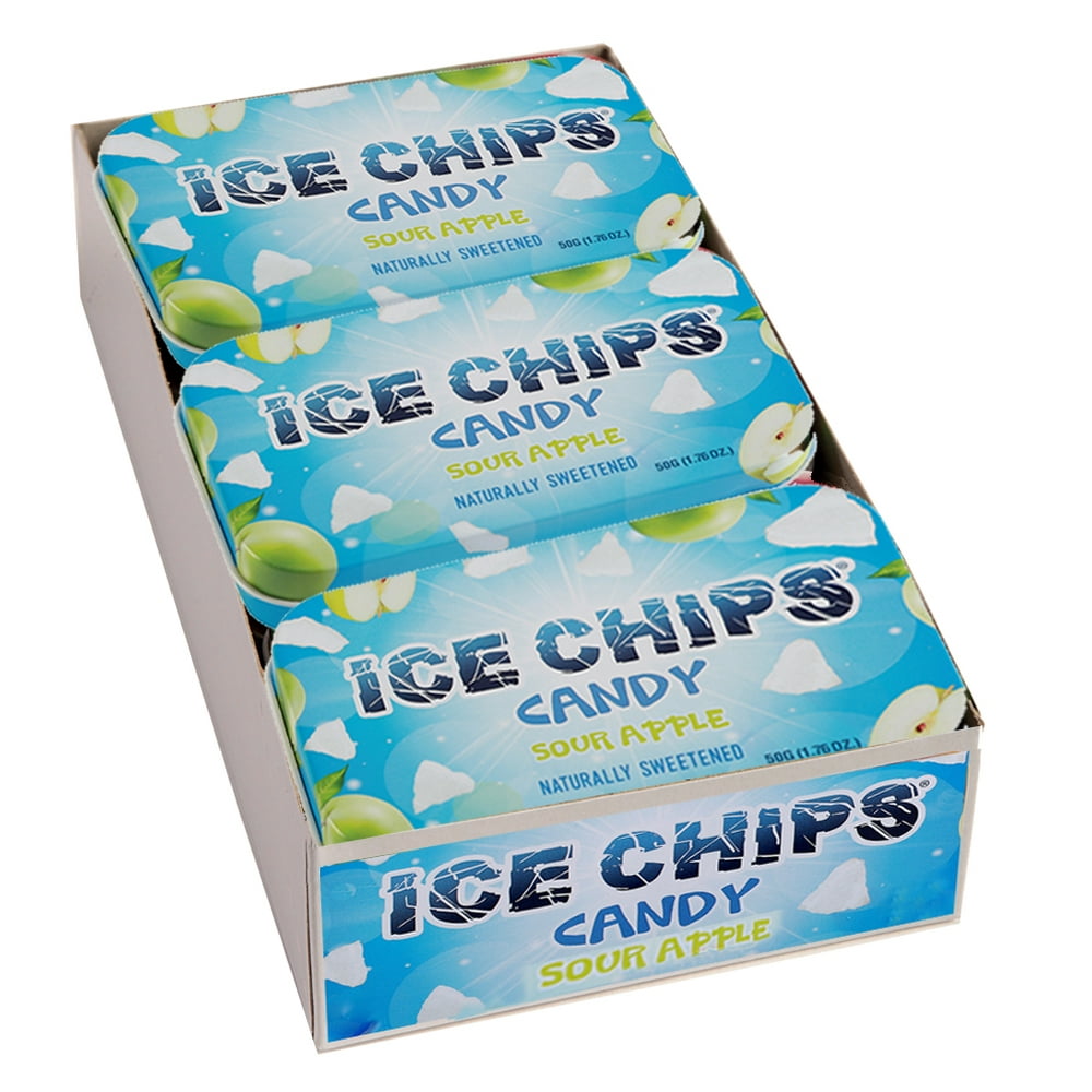 Ice Chips Candy Xylitol Candy 6 Tin SOUR APPLE