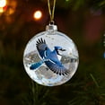 thumbnail image 4 of Yucurem 2026 Wildlife Wonders Collection Crystal Glass Ornament, Vivid 3D Animal Christmas Decoration, Clear Plastic Xmas Balls, Luxury Winter Tree Decor (Bluebird), 4 of 8