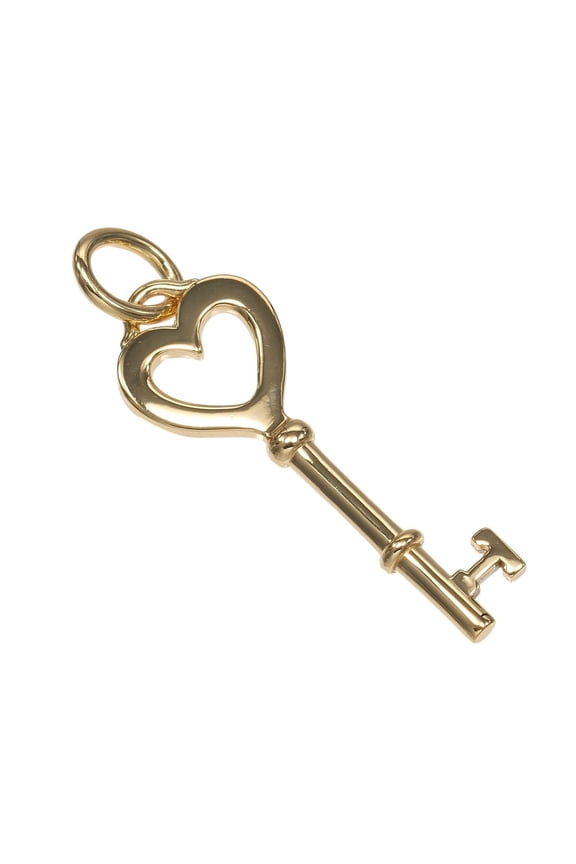 Pre-Owned Tiffany & Co. Heart Key Pendant Top, 18K Yellow Gold, Approx. 2.14g.