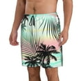 thumbnail image 2 of Bixox Men's Tropical Summer Palm printing Casual Classic Fit Short Summer Beach Shorts, 2 of 6