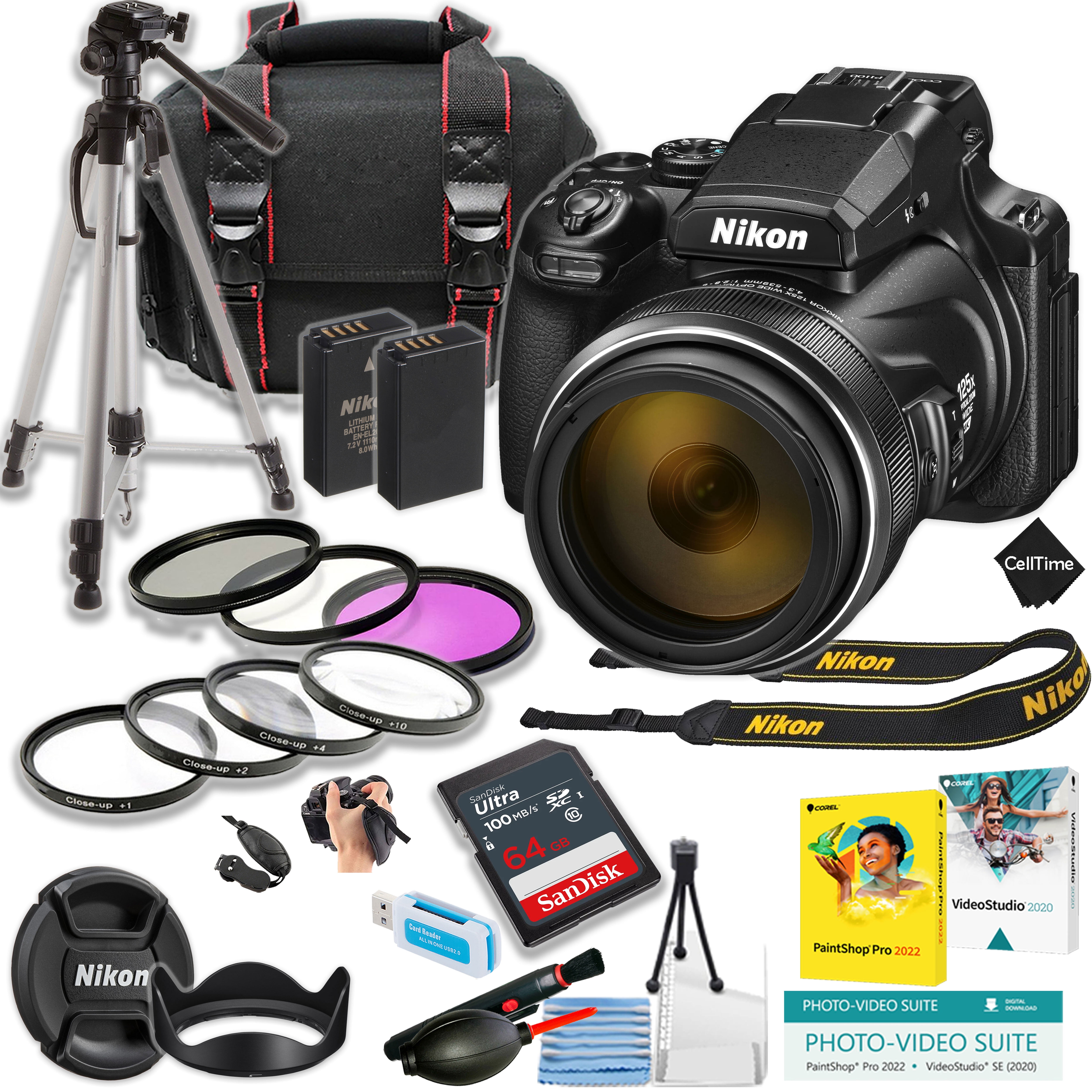 Nikon COOLPIX W300 Camera (Black) + Tripod + Case - 64GB Kit