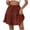 Orange, variant on Bovxnpu Plus Size Skirts For Women, Women's Pleated Skater Skirt Basic Casual High Waisted Ruffles Flared Mini Skirts, Womens Elastic Drawstring Loose Skirt M