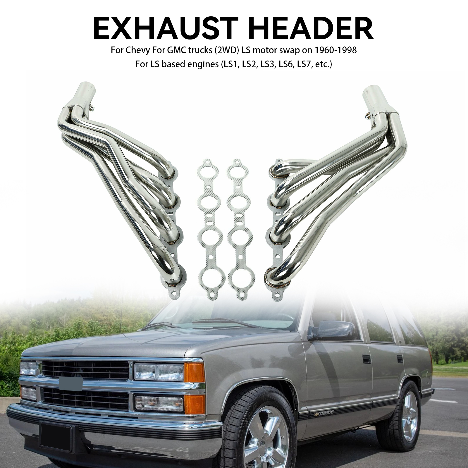 Maxport LS Swap Longtube Exhaust Headers 1 3/4" For Chevy Pontiac Buick LS1 LS2 LS3