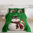 thumbnail image 2 of Manfei Kawaii Snowman Bedding Comforter Set for Kids Children, Merry Christmas Twin Comforter Sets, Snow Cardinal Bird Bedding Set, Green Room Decor Reversible 2-Piece, 2 of 8