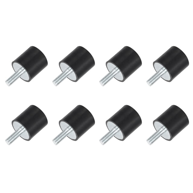 Uxcell M8 Rubber Vibration Shock Absorption Mount W Thread Stud 1.18" x 1.18" 8pack