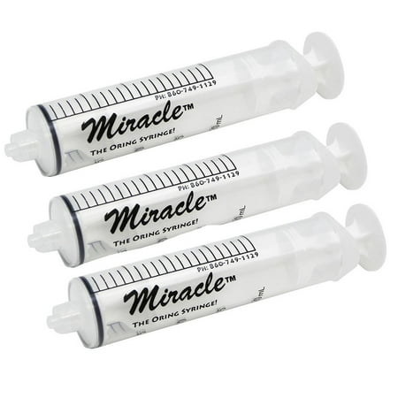Miracle 10cc Luer Tip O-Ring Handfeeding Syringe 3 pack, Not for human use - animal hand feeding only By Squirrels and