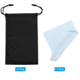 thumbnail image 3 of Uxcell 11"x7" Ski Goggle Bag Microfiber Goggle Pouch with Glasses Cloth Draw String, Black 6 Pack, 3 of 6