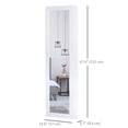 thumbnail image 2 of Wall-Mounted Jewelry Armoire: With Full-Length Mirror Storage Organizer, White, 2 of 6