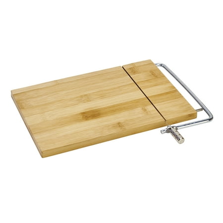 - Kitchen Details Bamboo Cheese Board with Slicing Cable (Dims: 10.5 x 6.5 x .5)