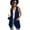 Navy, variant on Women's Sleeveless Cardigan Vest Draped Cardigans Asymmetric Hem