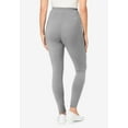 thumbnail image 2 of Woman Within Plus Size Petite Stretch-Cotton Knit Pull-On Pocket Leggings, 2 of 5