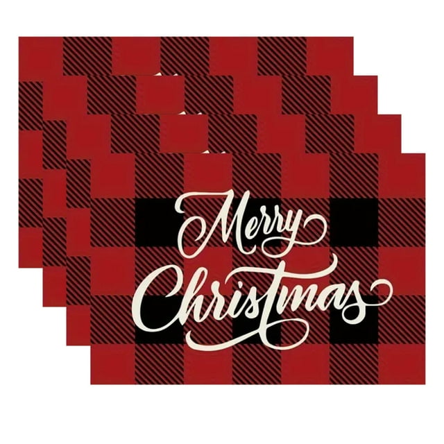 Yhmxh Christmas Placemat Table Mat Christmas Home Living Room Decoration Placemat Kitchen Essentials Kitchen Gadgets Clearance Kitchen Organization Kitchen Appliances