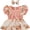 Pink, variant on Morttic Infant Baby Girl Summer Clothes Short Sleeve Floral Ruffled Dress with Headband Outfit Set