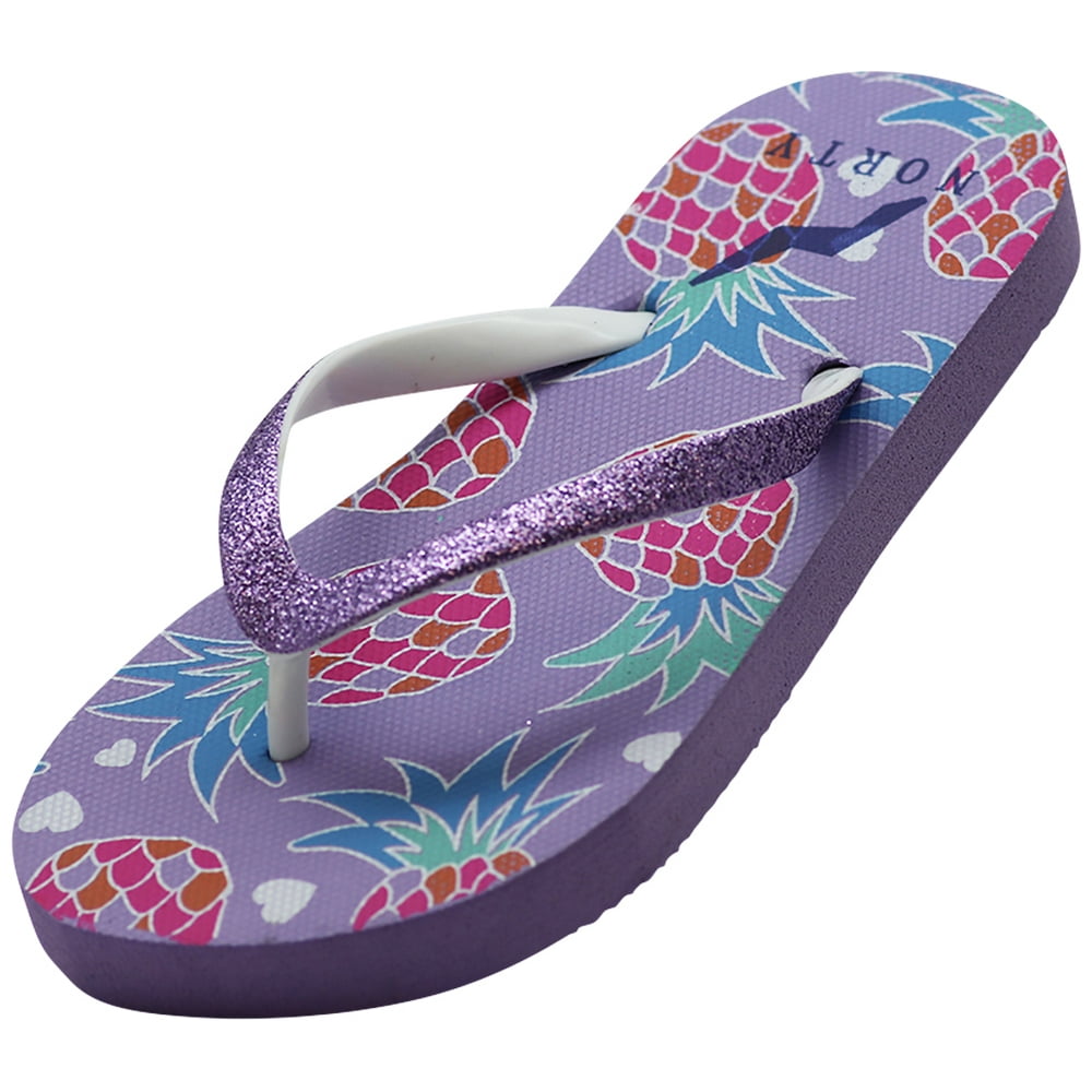 Norty Girl's Flip Flops for Beach, Pool, Everyday Sandal Shoe Runs One