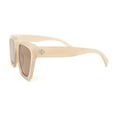 thumbnail image 3 of Womens Oversize Beveled Frame XL Cat Eye Retro Sunglasses Beige - Brown, 3 of 4