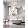 thumbnail image 3 of Nmkwnr 42 Inch Metal Frame Vanity Mirror Round Wall Mirror for Bathroom, Living Room, Silver, 3 of 8