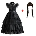 thumbnail image 5 of Wednesday Addams Robe Enfants Princesse Noire Wednesday Robe de Danse Fille Cosplay Halloween Costume d'Horreur Famille Noël Déguisement, 5 of 5