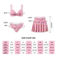 thumbnail image 4 of Littleforbig Women High Waisted Elastic 3 Pieces Usagi Sporty Mini Skirt Bralette Panty Set Plus Size Friendly, 4 of 5