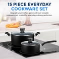 thumbnail image 2 of SereneLife 15 Piece Pots and Pans Non Stick Kitchenware Cookware Set, Black, 2 of 7