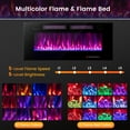 thumbnail image 5 of Giantex 42/50/60/72 Inches Ultra-Thin Electric Fireplace, Wall-Mounted & Recessed Fireplace Heater w/Smart APP Control, Alexa, Decorative Crystals, Dual Control & Overheat Protection, 750W/1500W, 5 of 10