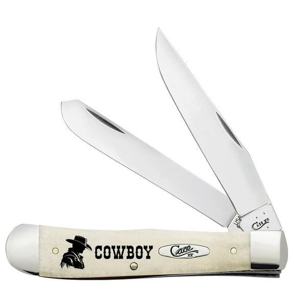 Case XX Knives Trapper Cowboy Natural Bone Tru-Sharp Stainless Pocket Knife