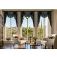 thumbnail image 4 of Sheer Lace Waterfall Window Valance with Bead Tassels Floral Embroidered Valance Curtains Semi Sheer Rod Pocket Valance/Swags for Bedroom/Living Room/Kitchen/Basement, 4 of 7