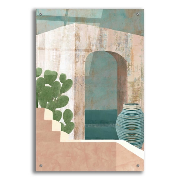 Epic Art 'Sunbaked Archway III' by Flora Kouta Acrylic Glass Wall Art, 24"x36"