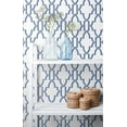 thumbnail image 3 of Lillian August Luxe Haven Coastal Lattice Peel and Stick Wallpaper Riviera Blue, 3 of 4