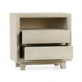 Pemberly Row Contemporary 2Drawer Mango Wood Nightstand in Sand