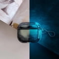 thumbnail image 2 of Luminous Quicksand AirPod Case for AirPods 1/2/3/4/Pro 2/3 - Shock Absorbing and Protective, Glow-in-the-Dark Comes with a Detachable Keychain, Anti-Scratch, Soft Silicone (Black, Airpods 3), 2 of 7