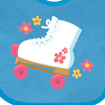 thumbnail image 4 of Inktastic Roller Skate Flowers Girls Baby Bib, 4 of 4