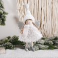 thumbnail image 4 of Árbol de Navidad Colgante creativo Adornos navideños colgantes Gorro de jacquard Lindo ángel de niña Bebé, 4 of 6